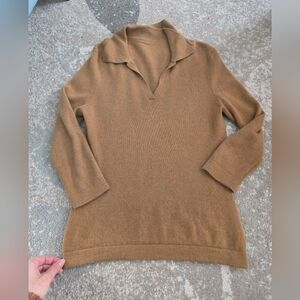 Burnt Yellow Cashmere Polo